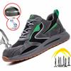 Oulylan Men's Steel Head Anti-smash Comfortable Safety Shoes Protective Anti-stabbing Wear-resistant Breathable Safety Shoes