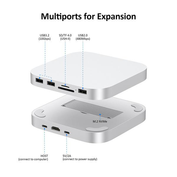

Silver MC25H Mini (1 pc) - Aluminum Alloy for Macmini M4 Other