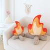 Simulert leirbål plysjpute fullt fylt svært elastisk flamme utstoppet leketøy Barn Voksne Bursdager Jul Valentinsdag Gave Romdekorasjon