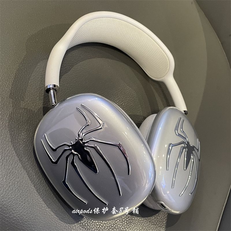 

INS Silver Cute Spider for Apple Headset Airpodsmax Bluetooth Earbuds Case Protective Case Apple AirPods max Spider