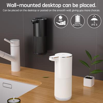 Automatyczny dozownik mydła akcesoria łazienkowe Automatyczny dozownik mydła w płynie 360ML TYPE-C Biały 4-poziomowy dozownik mydła w pianie