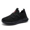 Lightweight Flyknit Kids Running Shoes Boys Girls Breathable Slip-On Sport Sneakers With Reflective Detail