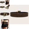 Style Rivet Leather Belt With Alloy Pin Buckle For Casual Outfits And Street Fashion