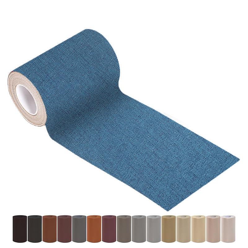 1PC 2m/78.74inch Linen Patch Cloth (1pc 3.94*78.74inch/Self-Adhesive) for Furniture, Sofa, Car Seat, Box, Crafts, Wear-Resistant