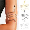 Metal Coil Upper Arm Bracelet Swirl Spiral Snake Armband Adjustable Open Cuff