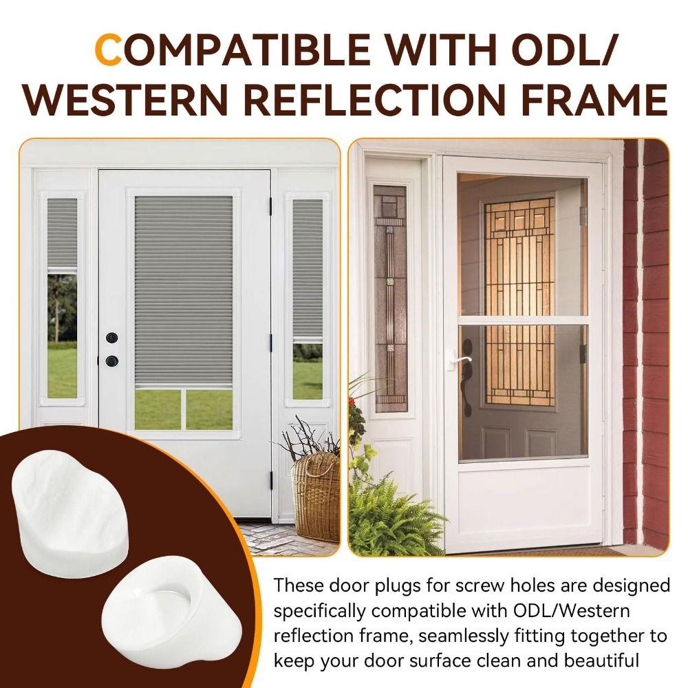

50pcs Silicone Entry Door Plugs Clean Finish Invisible Repair Door Frame Plugs Universal for ODL/Western Reflection Frame 7 x 18
