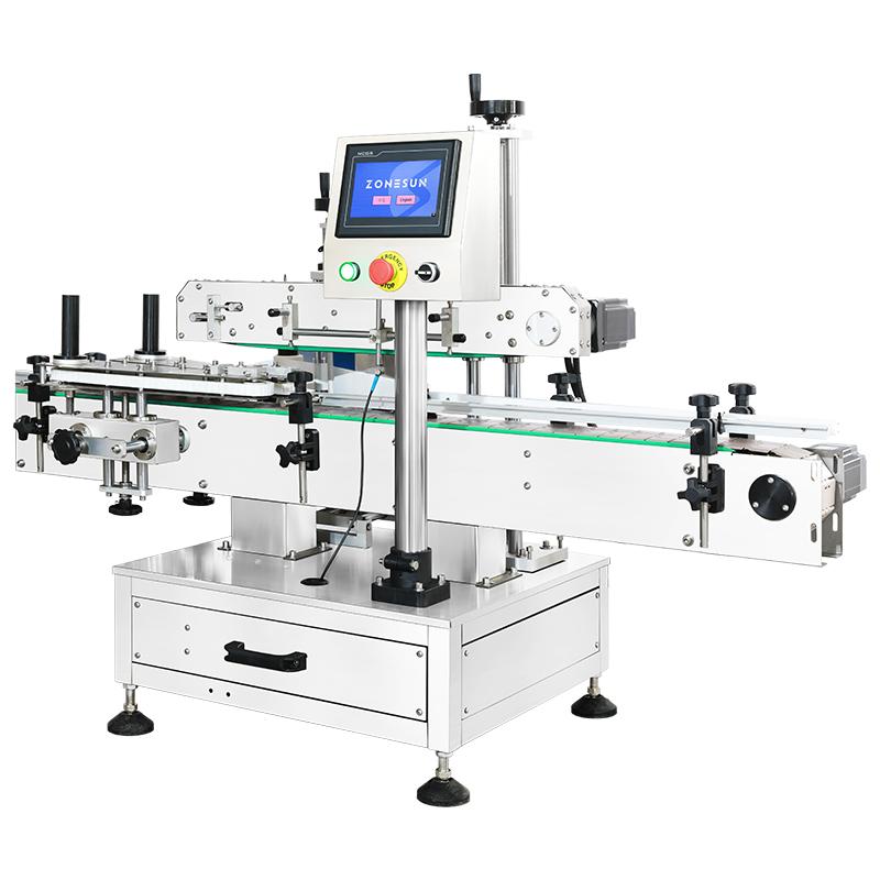 ZONESUN ZS-TB300I Vertical Single Side Glue Bottle Labeling Machine for Flat Surface Packaging