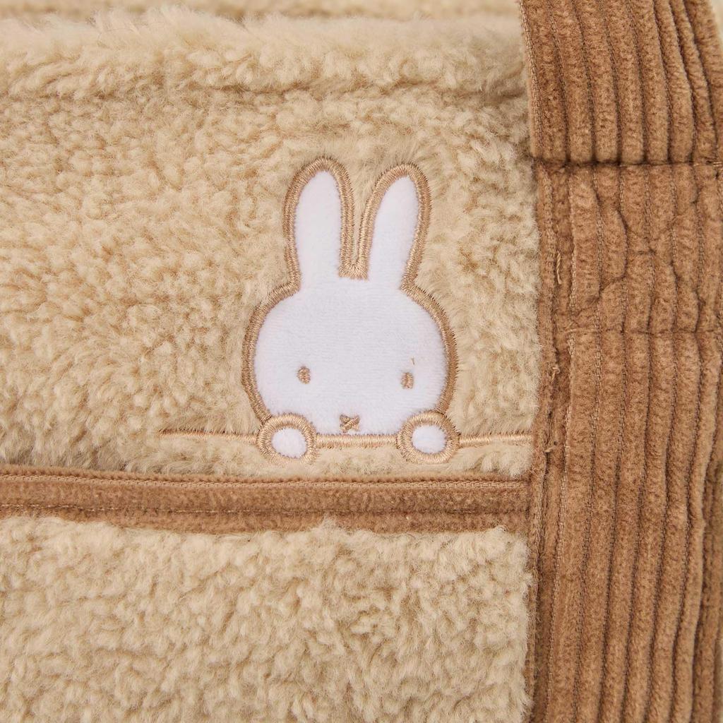 Hapitas Miffy Boa Tote Bag Ivory 6085, Large, B300,