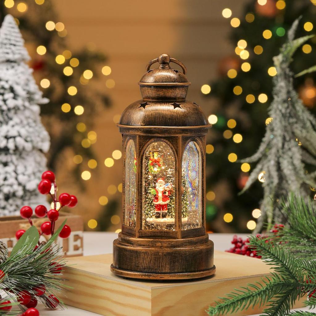 Luminous Santa Claus Music Box Lantern: Festive Christmas Decor Gift
