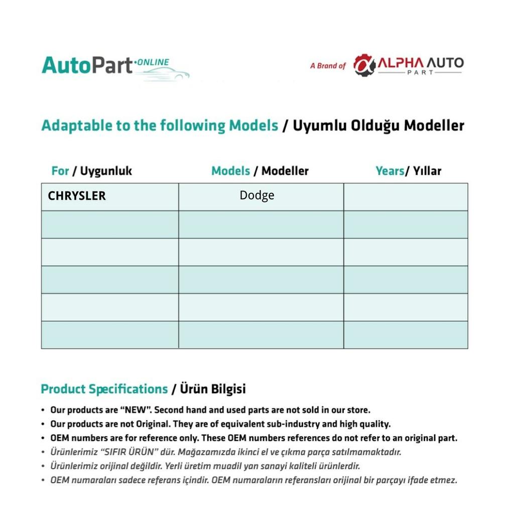 Luftverteilungsmotor-Reparaturgetriebe für Chrysler Dodge