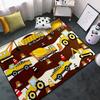 Construction Rugs for Boys Room Construction Play Non Slip Flannel Carpet for Playroom Decor Rug with Truck Tractor Print Mat