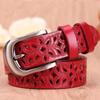 Woman Second Layer Cowskin Belt Genuine Leather Belts Vintage Pin Buckle Strap Jeans Accessories