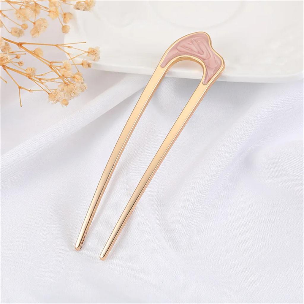 Accesorii de Păr la Modă Metal U Formă Băț de Păr Pentru Femei Culoare Argintiu Auriu Elegant Email Scoică Agrafă de Păr Articole de Păr pentru Femei Cadouri