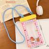 Transparent Waterproof Mobile Phone Bag Touch Screen Double Hanging Rope Hanging On Neck Phone Bag Cartoon Underwater Dry