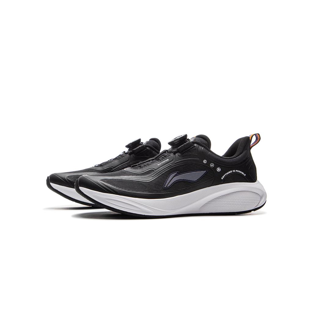 Li Ning Kids Running Shoes Comfortable Shock Absorption Low Top Kids Sneakers Black YKFV060-3