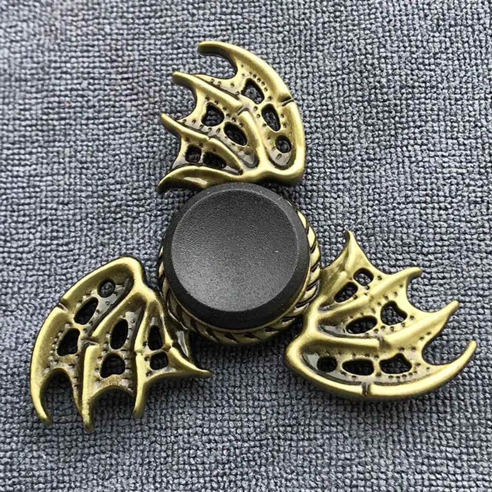 Office Desk Toys Brass Color Finger Spinner Metal Adhd Anxiety Fidget Spinner Cool Funny Hand Spinning Kids Toys