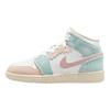 Air Jordan 1 Mid SE GS Scalloped Edge Kids Sneakers Green White Pink-Oxford DZ5361-100