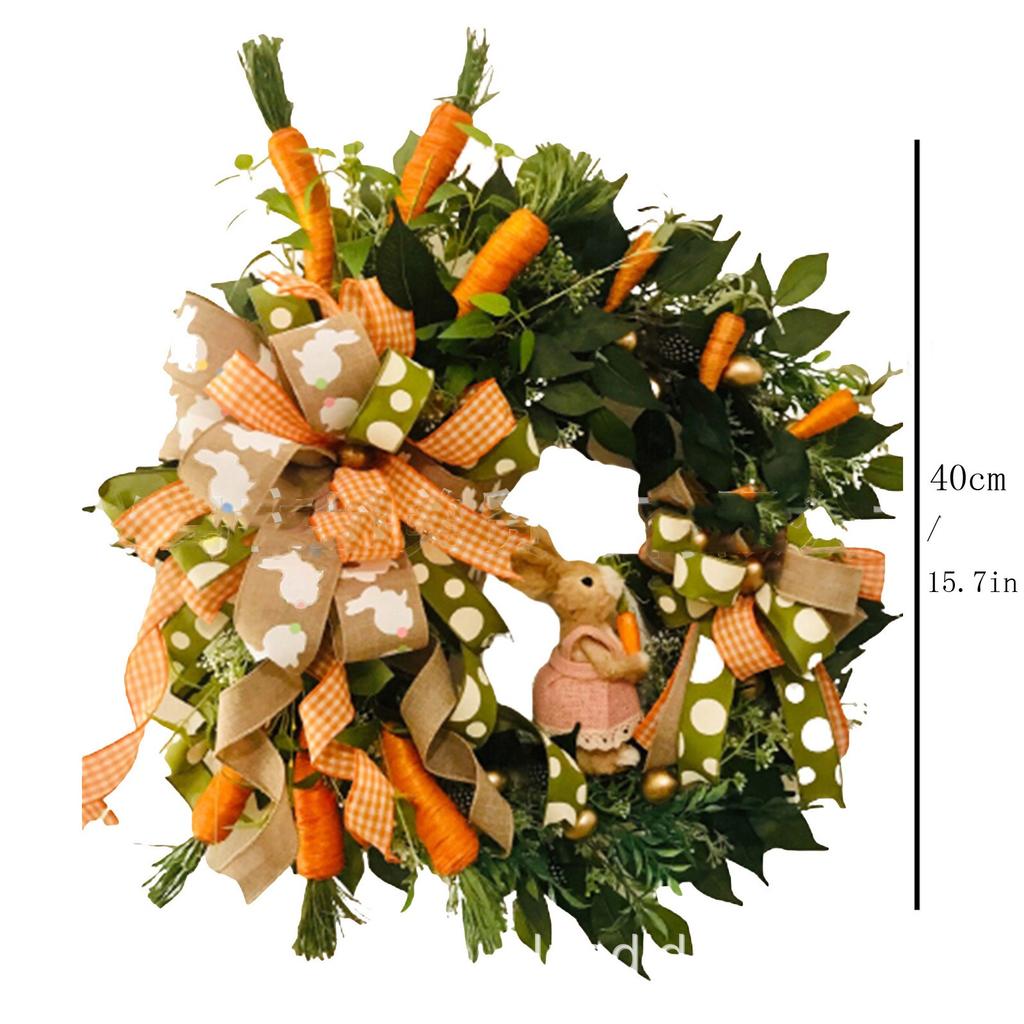 Bow Ribbon Easter Eggs Wreath Easter Eggs Garland Door Ornaments Wall Decor Happy 2025 Easter Day Decor For Home Kids Favor