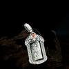 S925 Sterling Silver Cinnabar Taoist Amulet Pendant