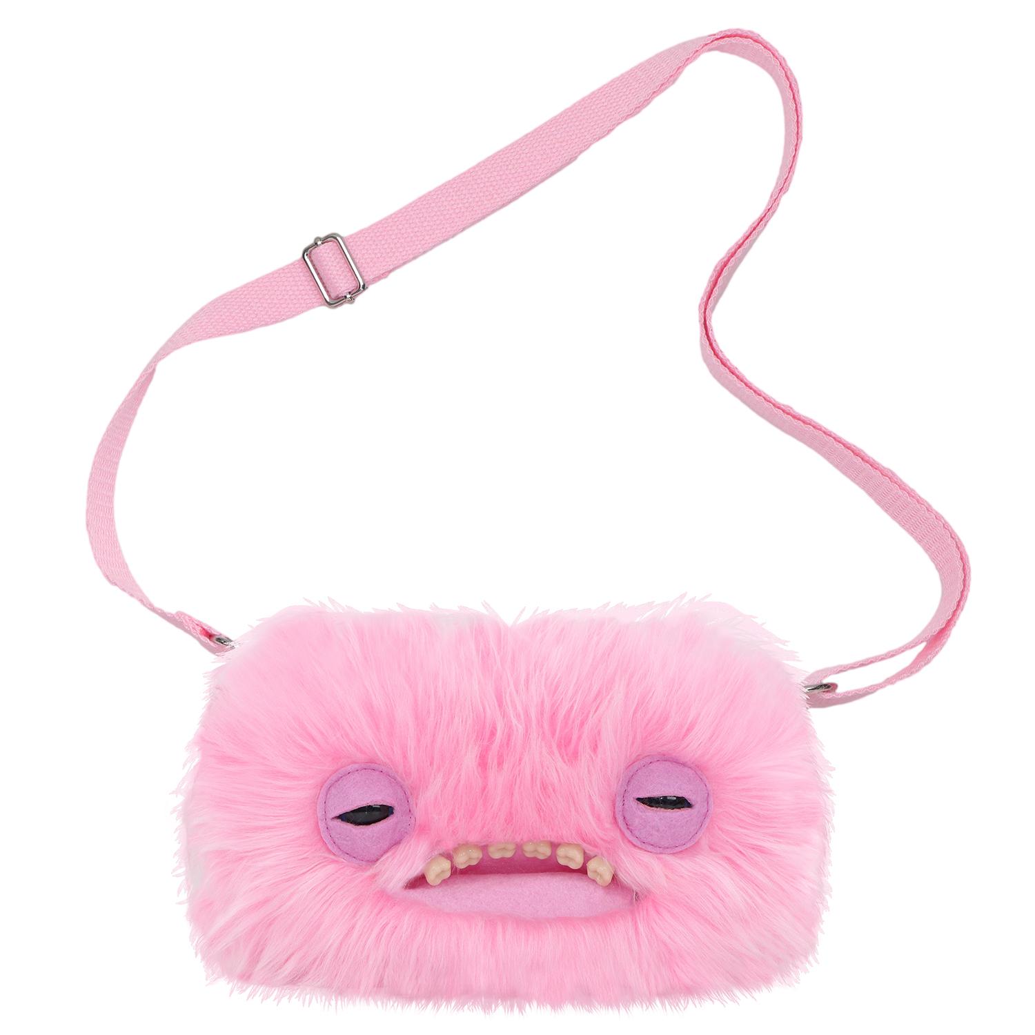 MARKET-3 Lelijke Tanden Monster Pluche Speelgoed Schoudertas Grote Ogen Vreemdeling McStinkles Kat Pluche Crossbody Tas Cadeaus white