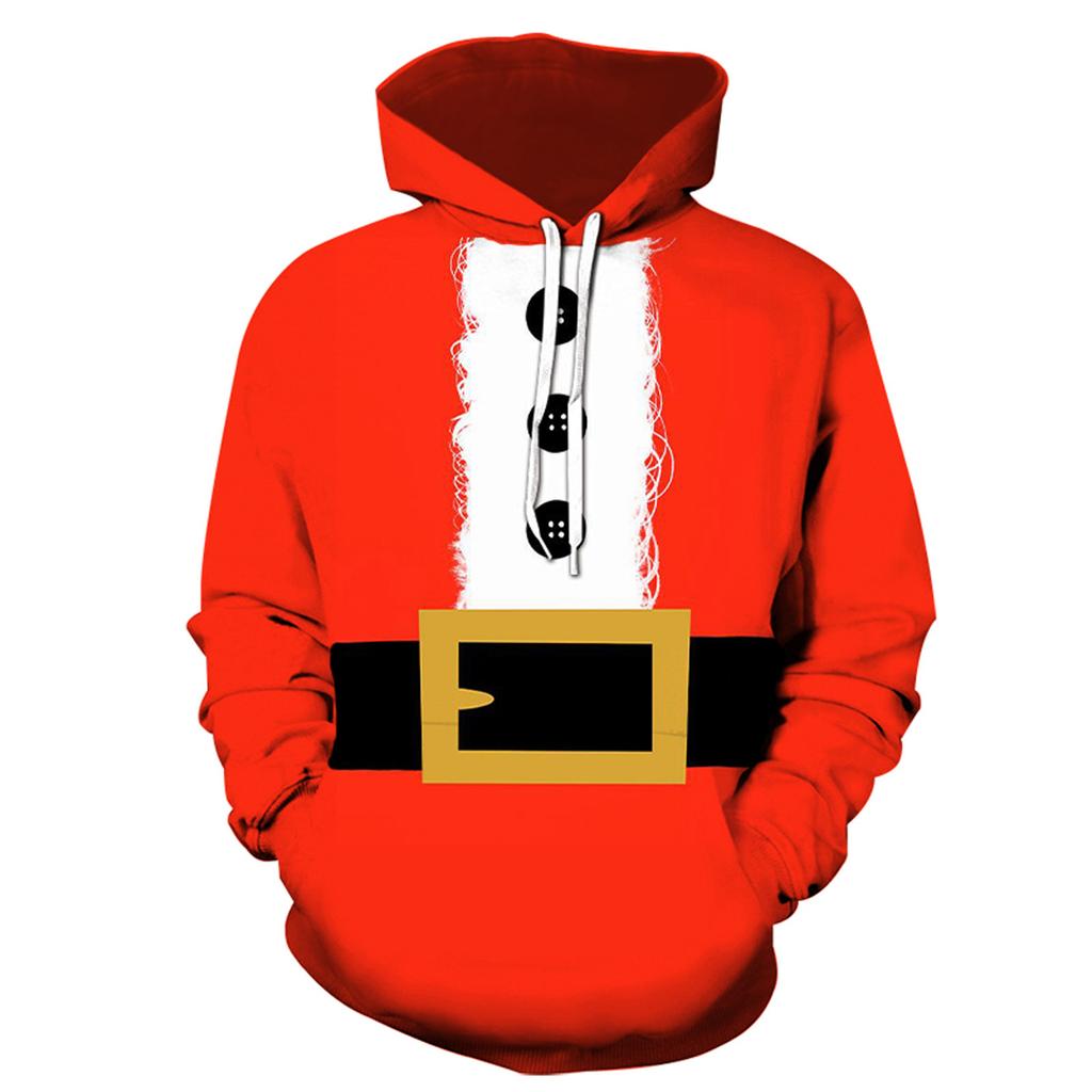 Womens Mens Kids Christmas Sweater Funny Hoodie 3D Digital Print Hooded Sweatshirts With Pockets