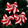 Christmas Wreath Bow 12 Pieces Red And White Festive Decorations Christmas Wreath Garland Tree Decor Bows For Garland Indoor