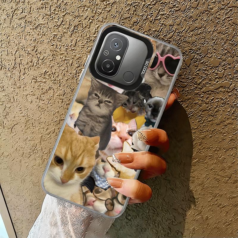 Crying Cats Combine Memes Shockproof Phone Case for Xiaomi Poco X7 X6 X5 X3 Pro F7 Ultra M8 Redmi 15C 15 14C 13C 12C 10C 13 12 1