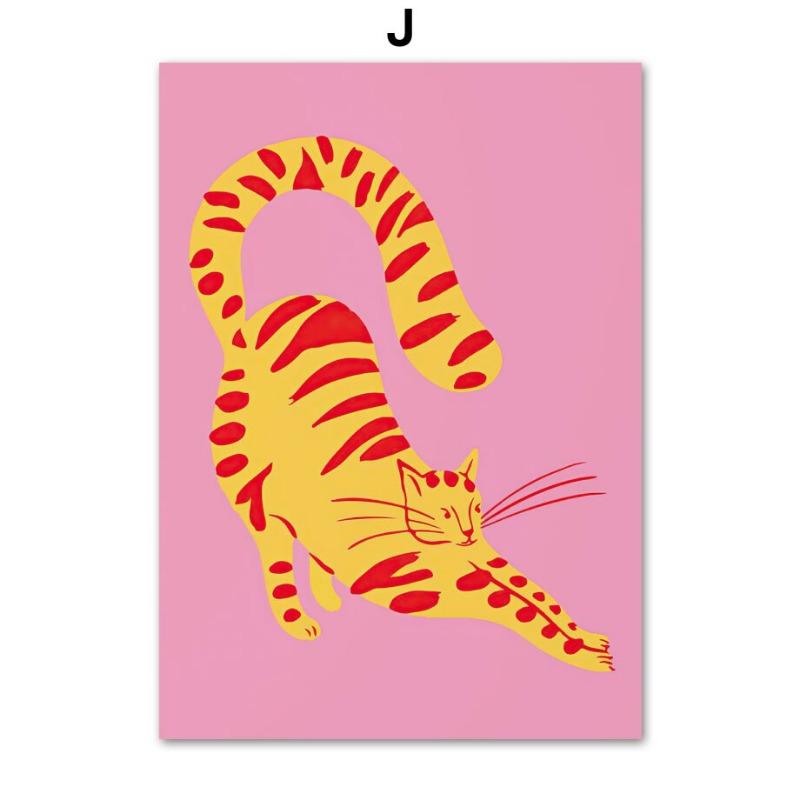 Nordic Abstract Wall Art Canvas  Pink Matisse Picasso Coral Bauhaus Design Poster for Living Room Decor Modern Home Decor Print