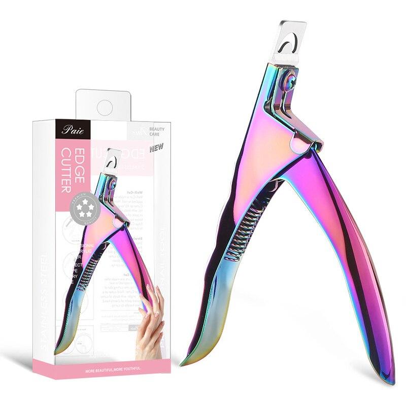 Fake Nail Cutter Professional Nail Clippers Straight Edge Acrylic Nail Clipper Tips Manicure Cutter Guillotine Cut False Nails