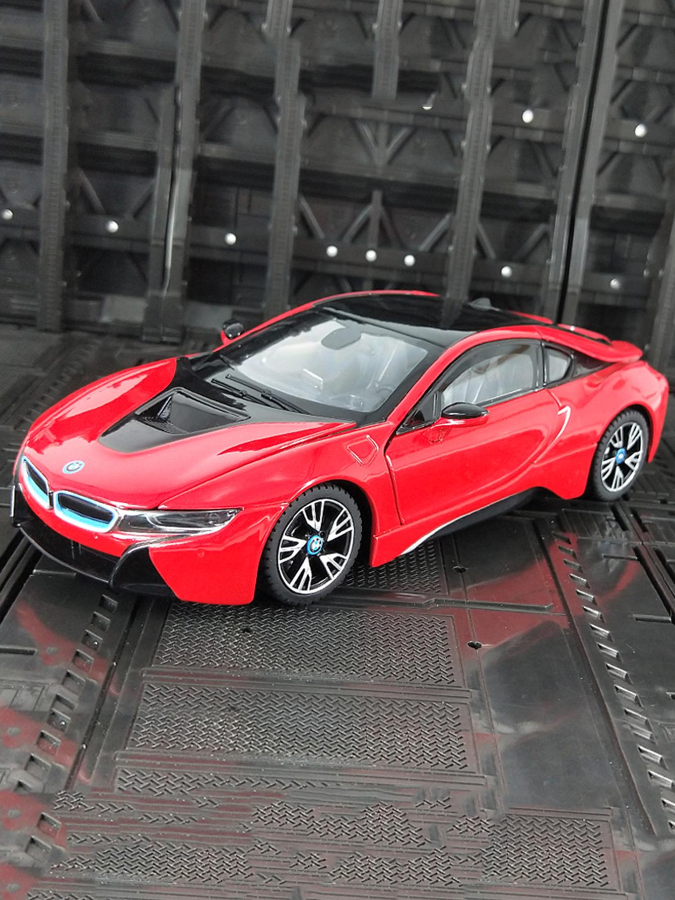Rastar 1:24 BMW I8 model car, zinc alloy metal decoration, collectible gift car
