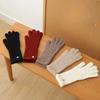 Outdoor Windproof Long Wrist Protecting Knitted Gloves with Wool  Warm Fingertips and Touch Screen for Girls