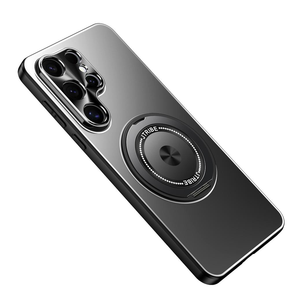 Vhodné pro Samsung S24Ultra, matný kovový kryt na mobilní telefon, otočný držák do auta pro S23Ultra, kryt s ochranou proti pádu.