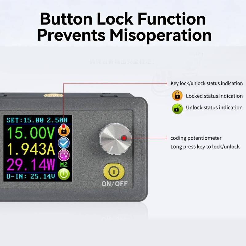 Programmable Power Supply Module 0-32V 3A 96W With Over Voltage Protections And Color LCD Screen For Lab Equipment