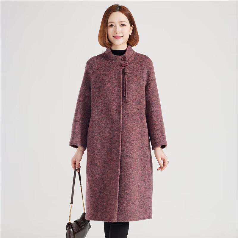 

Женское шерстяное двустороннее пальто M