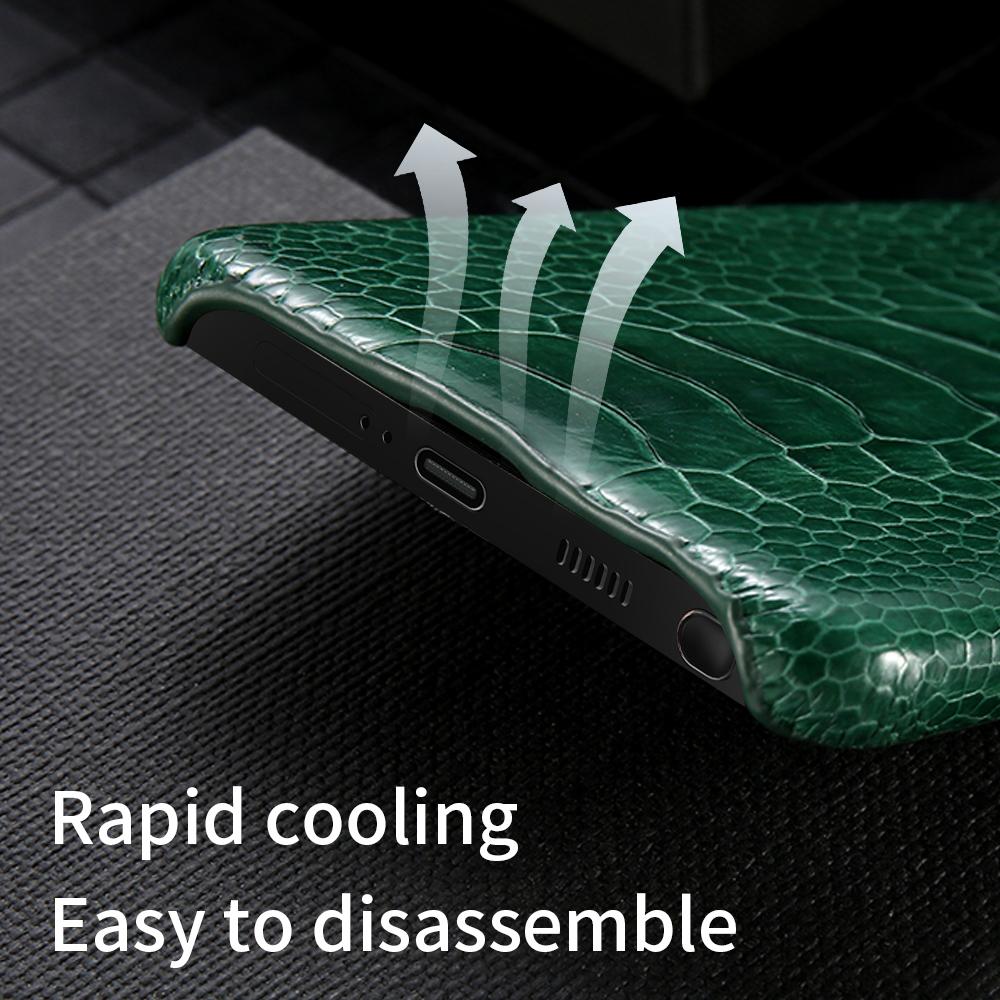 Luxury Genuine Leather Phone Case For Samsung Galaxy S 25 S25 S24 S23 Ultra S21 S22 Plus Note 20 A55 5G Back Cover