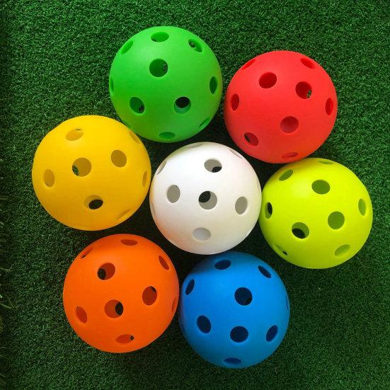 Safe Anti-drop Practice PE Material 74mm Floor Pickle Ball for Kids Children's Toy