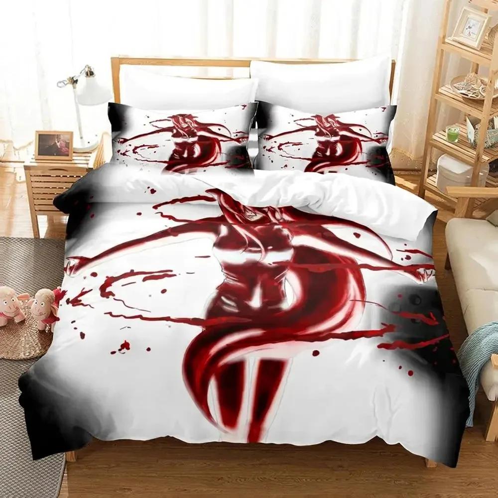 New Anime Elfen Lied Beding Set Soft Duvet Cover Bed Linen Set Comfortable Quilt Cover Pilowcase Warm Comforter King Quen Sized Dimensions Young Boys