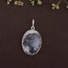 Oval Cabochon Dendrite Agate Pendant Solid 925 Sterling Silver Gemstone Pendant Without Chain Jewelry For Women or Girls - 5.72 Gms