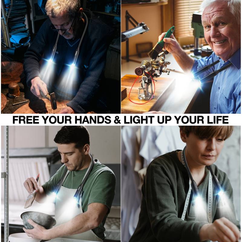 Rechargeable Adjustable Neck Reading Light - 3 Light Modes, 1pc, Ideal for Bedside, Office & Home Use, Perfect Gift for Men & Women Readers