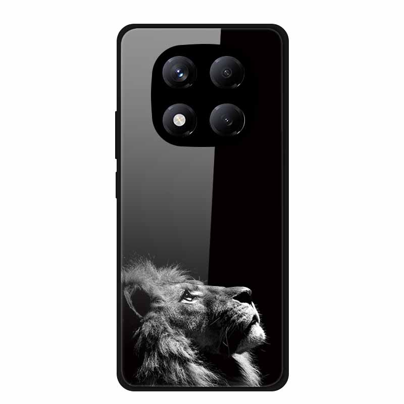 Tempered Glass Phone Case for Redmi Note 14 Pro 4G Cover Lion Wolf Hard Shell for Xiomi Redmi Note14Pro 4G Note 14Pro Cover Cool