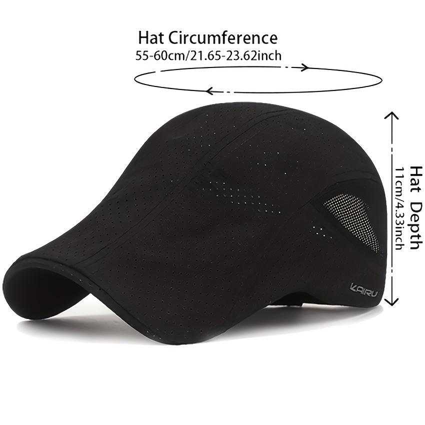 1pc Summer Lightweight Mesh Breathable Beret Cap, Newsboy Cap For Outdoor Running Sports