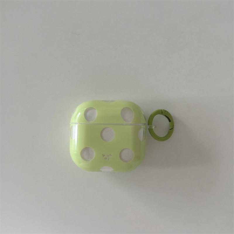 Dopamine solid color hollow polka dot for AirPods 1 /pro1 earphone protective case cover two or three generations of new women