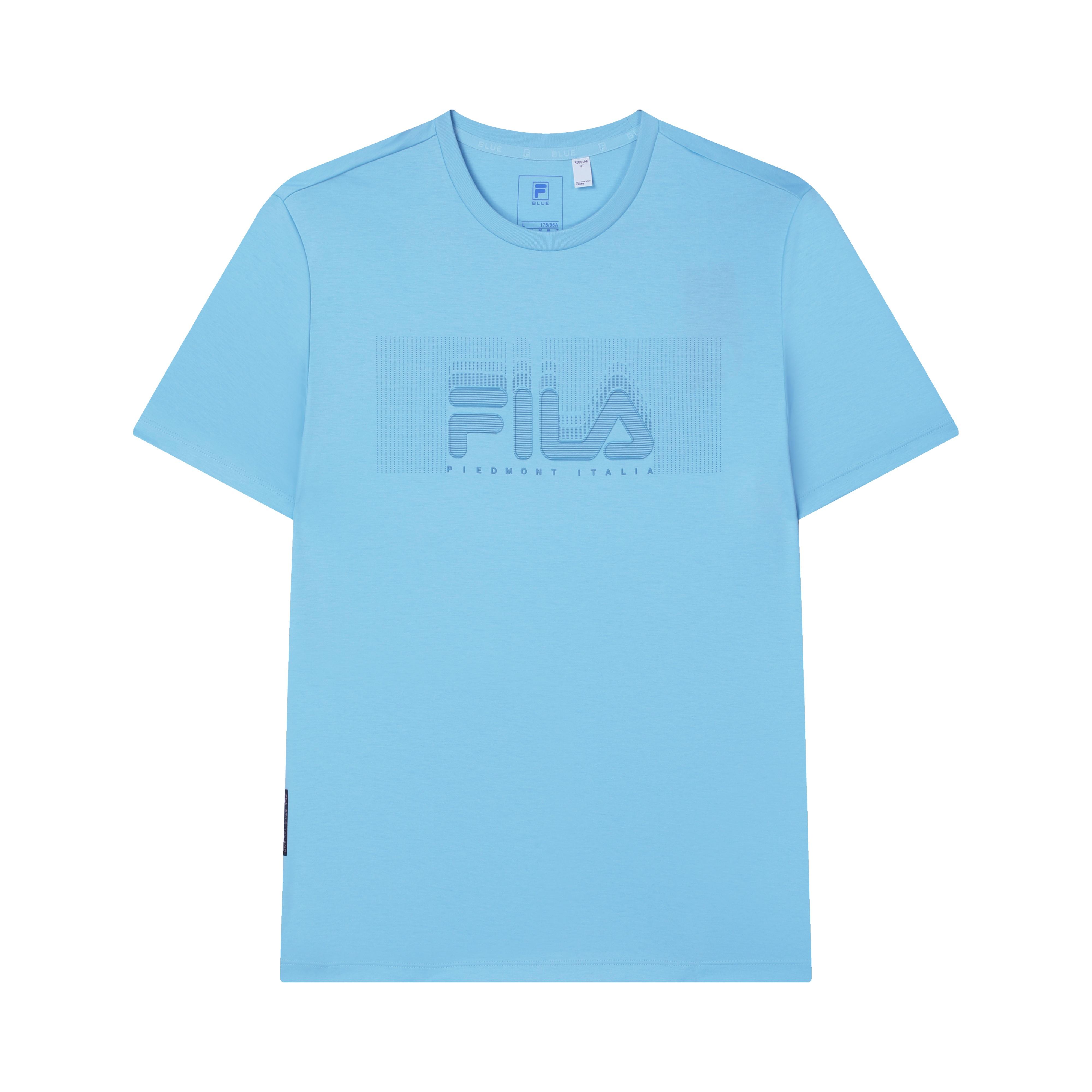 

New FILA SS24 T Shirt Men s Tiffany Blue F11M422108FLB 175/96A/L