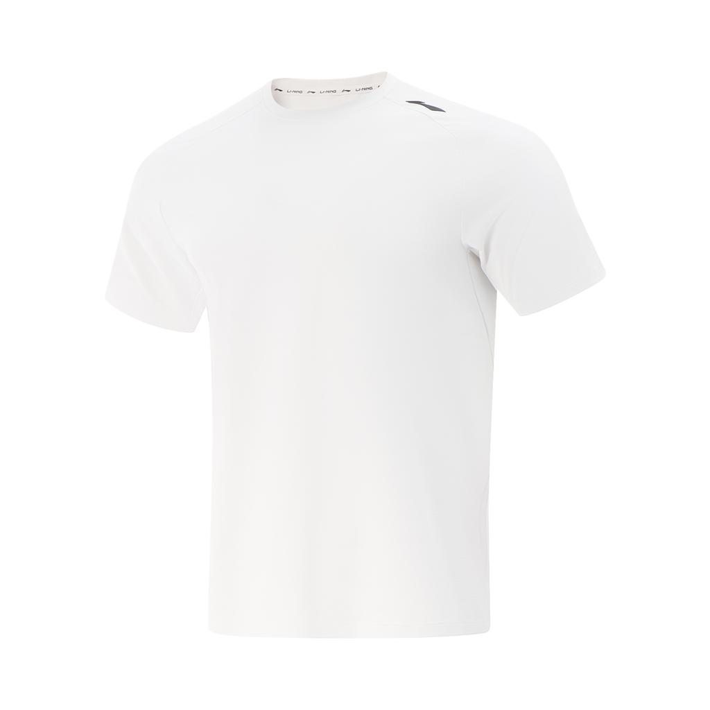 Li-Ning Fitness Series Sports Casual Simple Solid Color Round Neck Short Sleeve T-Shirt Men Tops White ATSV395-6