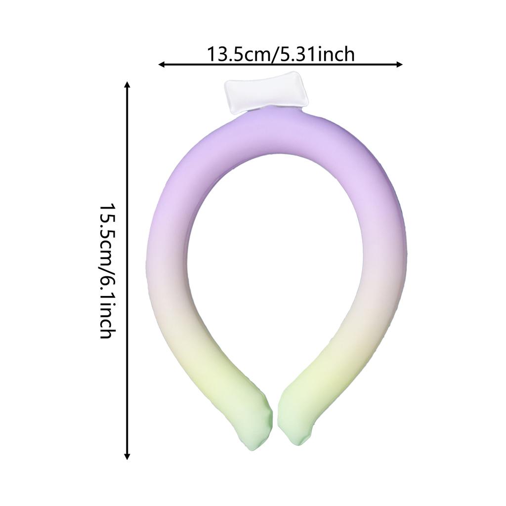 Hands Free Cold Ice Neck Ring Wearable Ice Cooling Neck Wraps for Summer Heat Dissipation