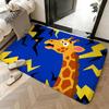 Soft Absorbent Non-Slip Rug Giraffe Art Mat Floor Mat Home Decor Doormat Bedroom Floor Mat Shower Carpet