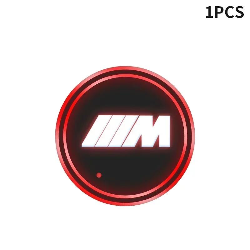 1/2PCS Car USB Charging Luminescent Cup Pad Interior Atmosphere Lamp For BMW E46 E85 E60 F10 E39 F30 E36 F20 E87 E90 E70 X3 X5