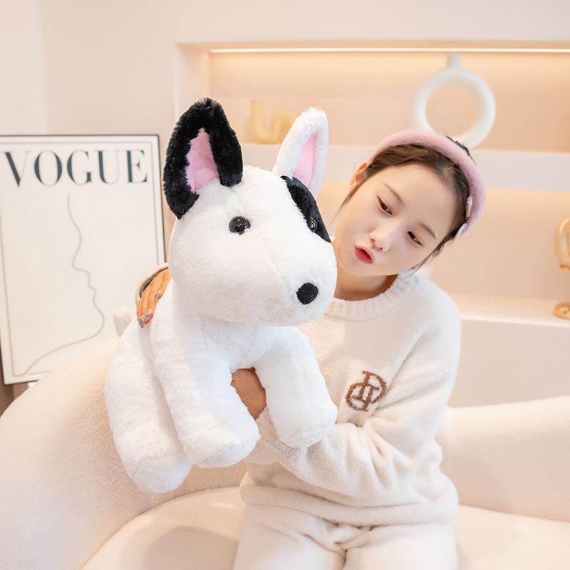 4050Cm Cute Bull Terrier Plush Toys Sitting Posture Pet Dog Stuffed Animal Toy Sleep Mate Throw Pillow Kid Birthday Gift