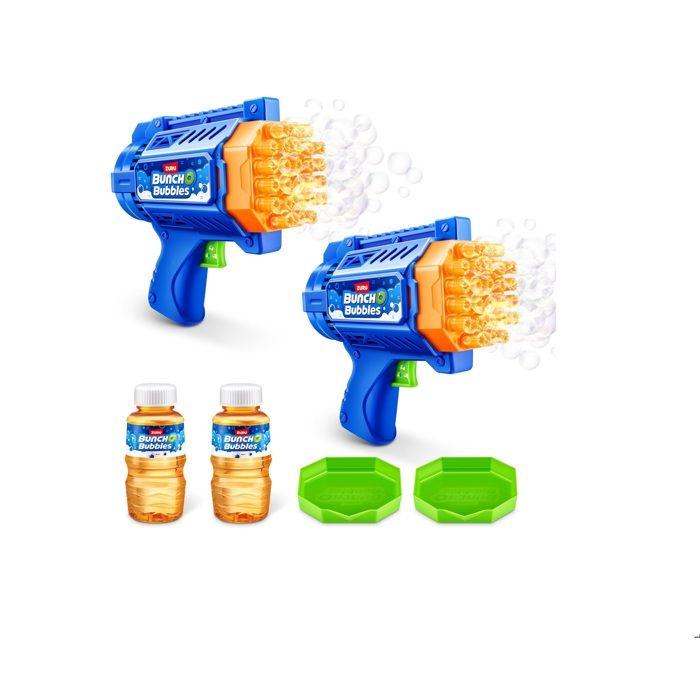 ZURU Lot de 2 Machine à bulles motorisée pistolet à bulles pour enfants Lance-bulles motorisé