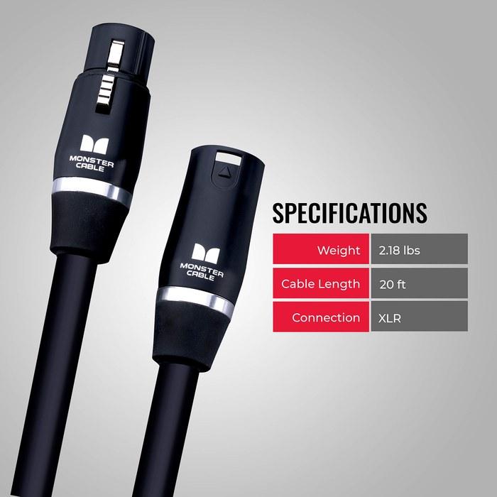 MONSTER CABLE STUDIO PRO 2000 XLR Microphone Cable, 20ft (SP2000-M-20)